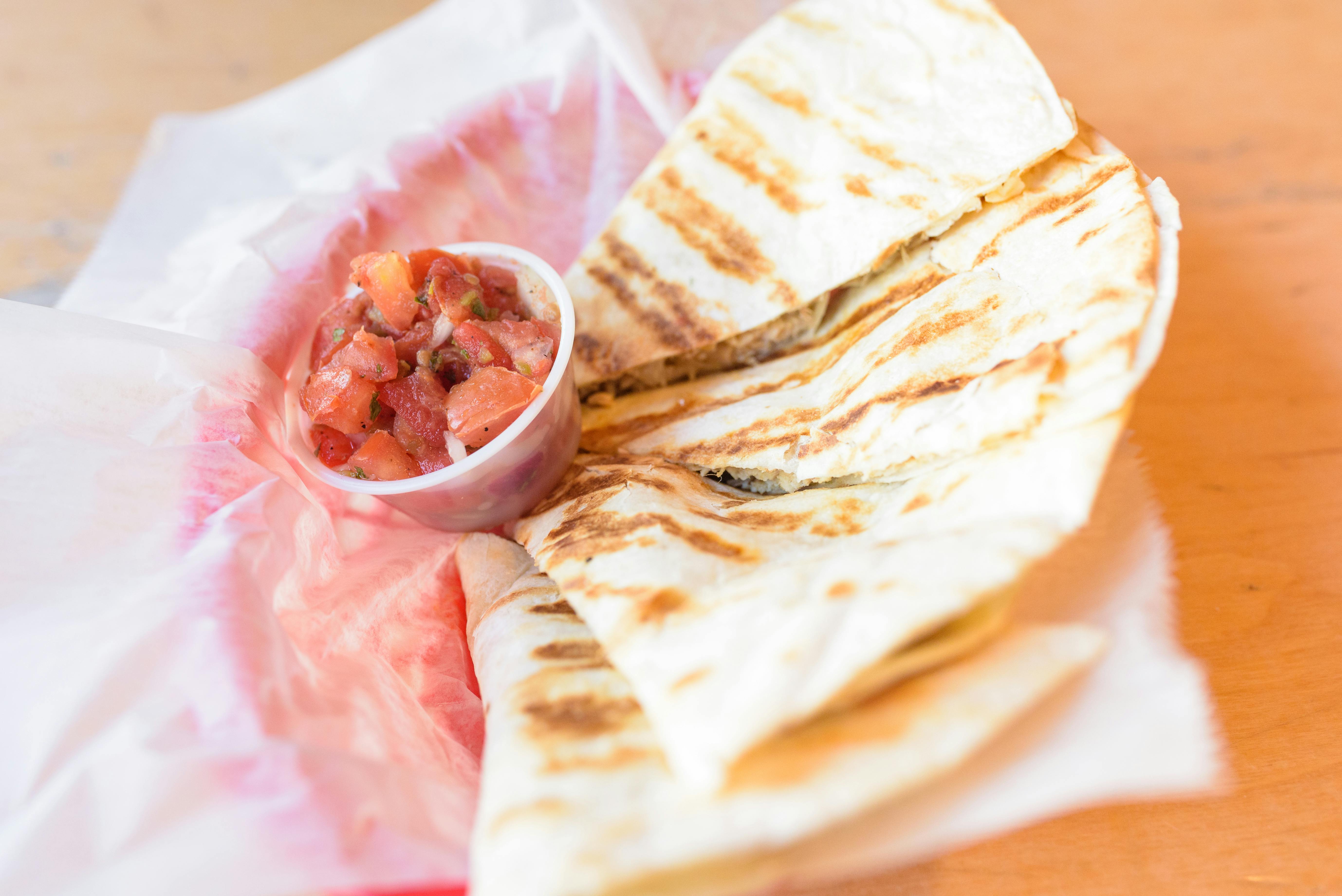 Ground Beef Quesadilla from BTB Burrito/ Good Time Charley's in Ann Arbor, MI