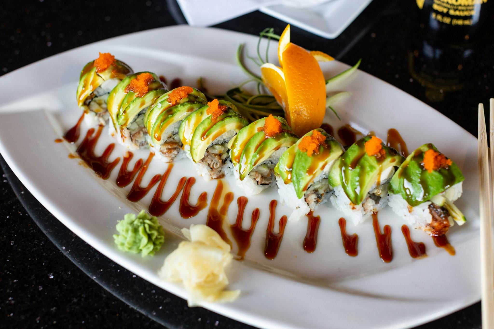 Dragon Roll from Oriental Bistro & Grill in Lawrence, KS