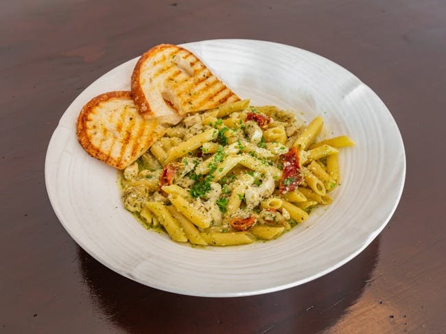 Pesto Chicken Pasta from Red Rooster Brick Oven in San Rafael, CA