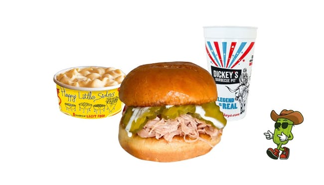 Pickle Ranch Pulled Pork Sandwich Combo from Dickey's Barbecue Pit - Hutton Ranch Rd in Kalispell, MT