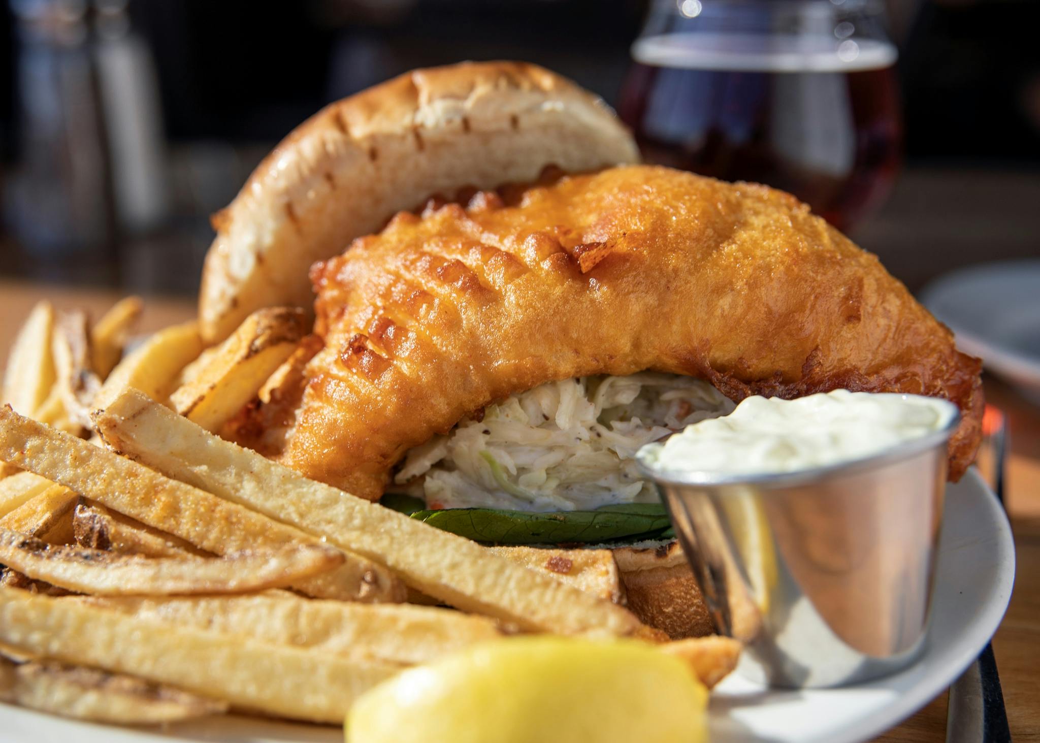 Beer Battered Haddock Sandwich from Becket's in Oshkosh, WI
