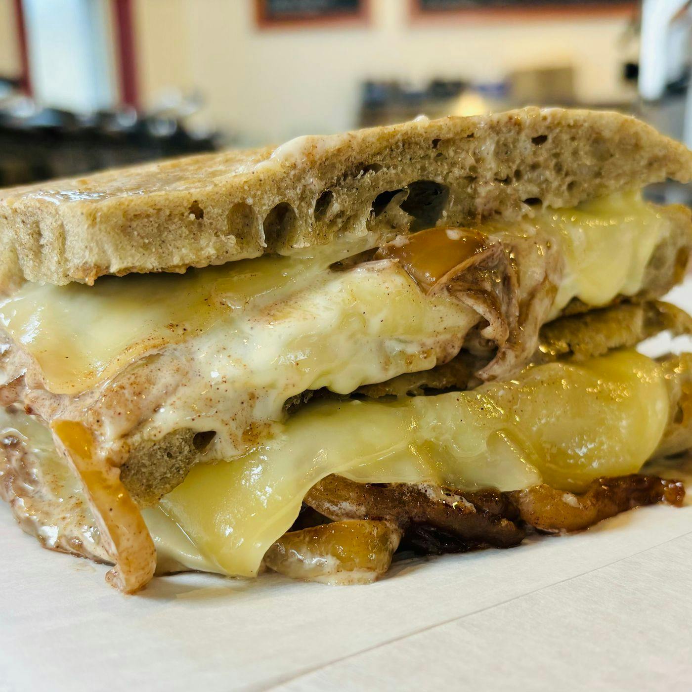 Grilled Cheese Special Panini- French Toast from Arrosto Delicatessen in Sheboygan, WI
