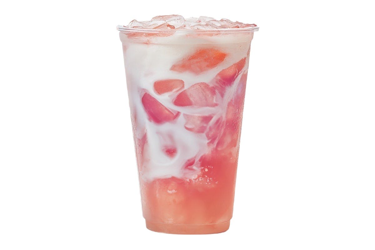 Strawberry Coconut Cream Pop Soda from MOOYAH - S Gammon Rd in Madison, WI