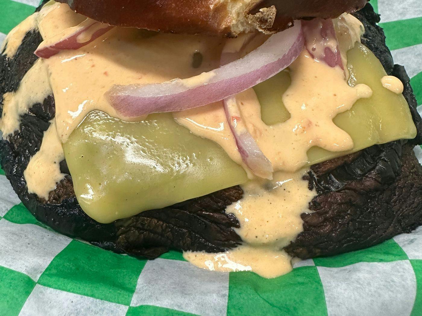 Marinated Portobello Mushroom Sandwich from Justveggiez in Madison, WI