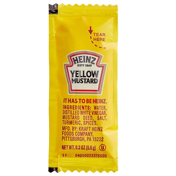 Mustard Packets from The All American Steakhouse & Sports Theater in Parkville, MD