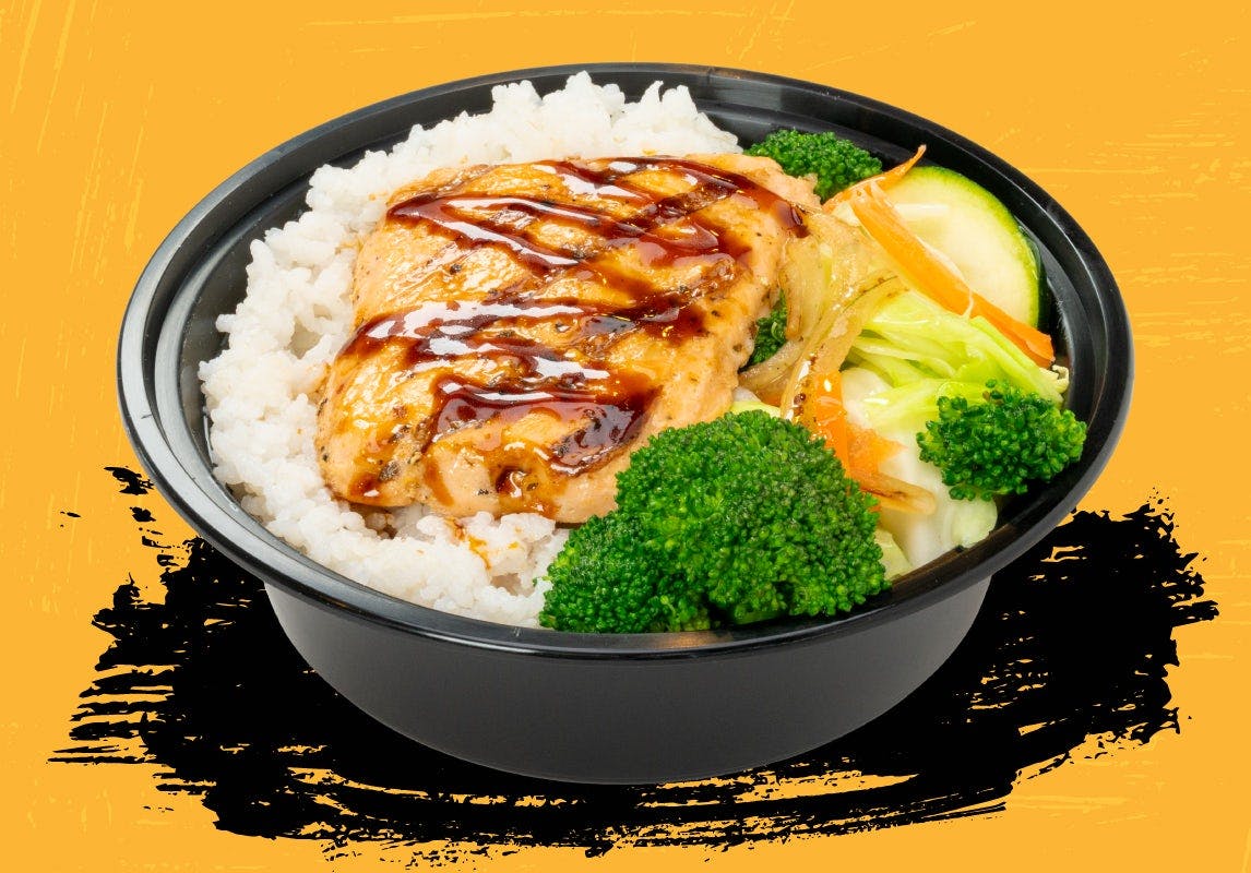 Teriyaki Salmon Bowl from Teriyaki Madness - Oshkosh Ave in Oshkosh, WI