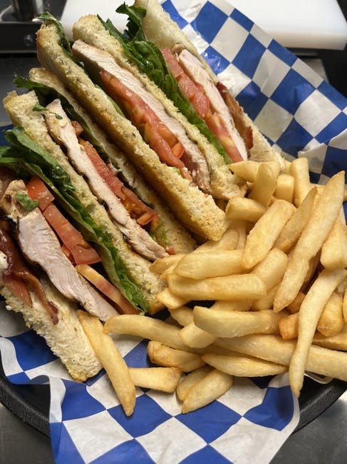 Triple Decker Club Sandwich from Old Munich Tavern in Wheeling, IL