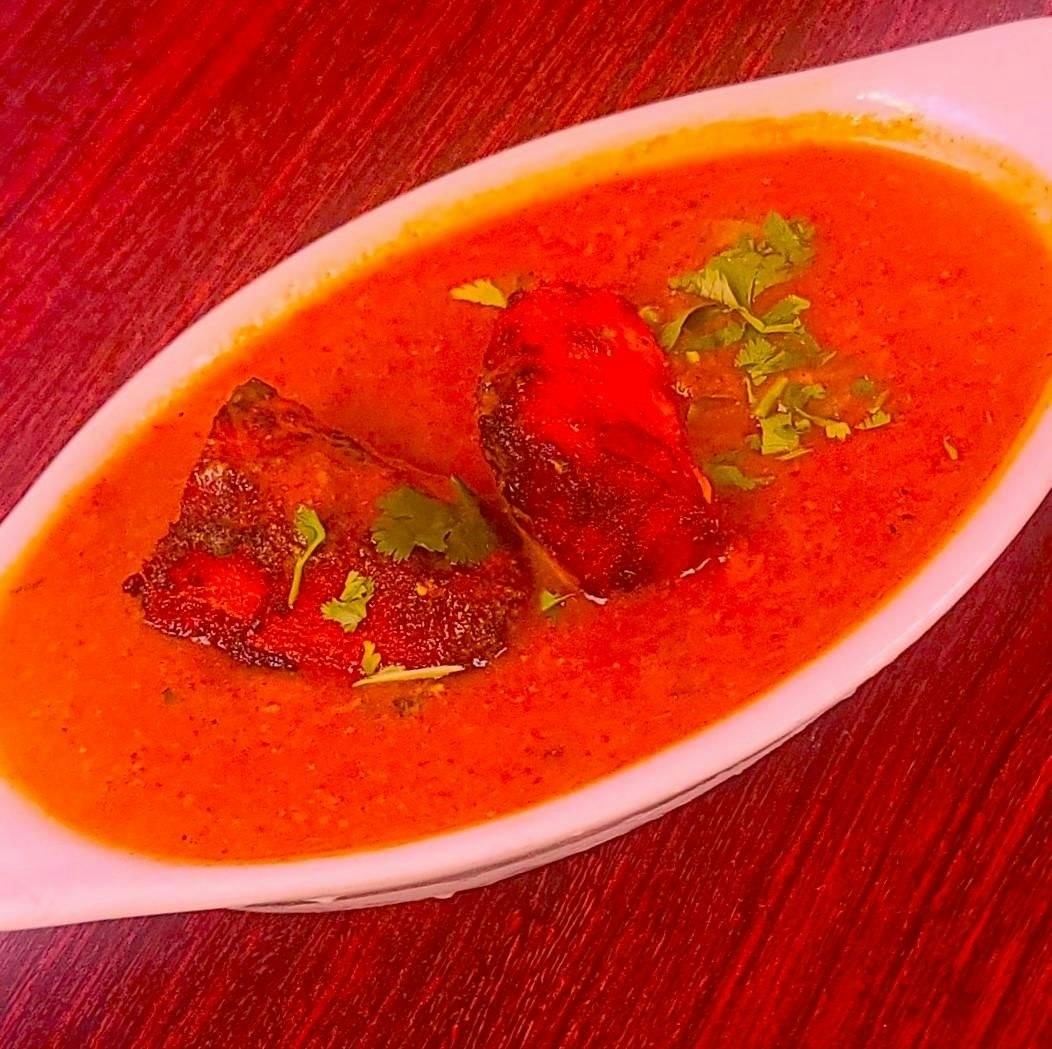 Salmon Curry from OM Indian Cuisine in San Francisco, CA