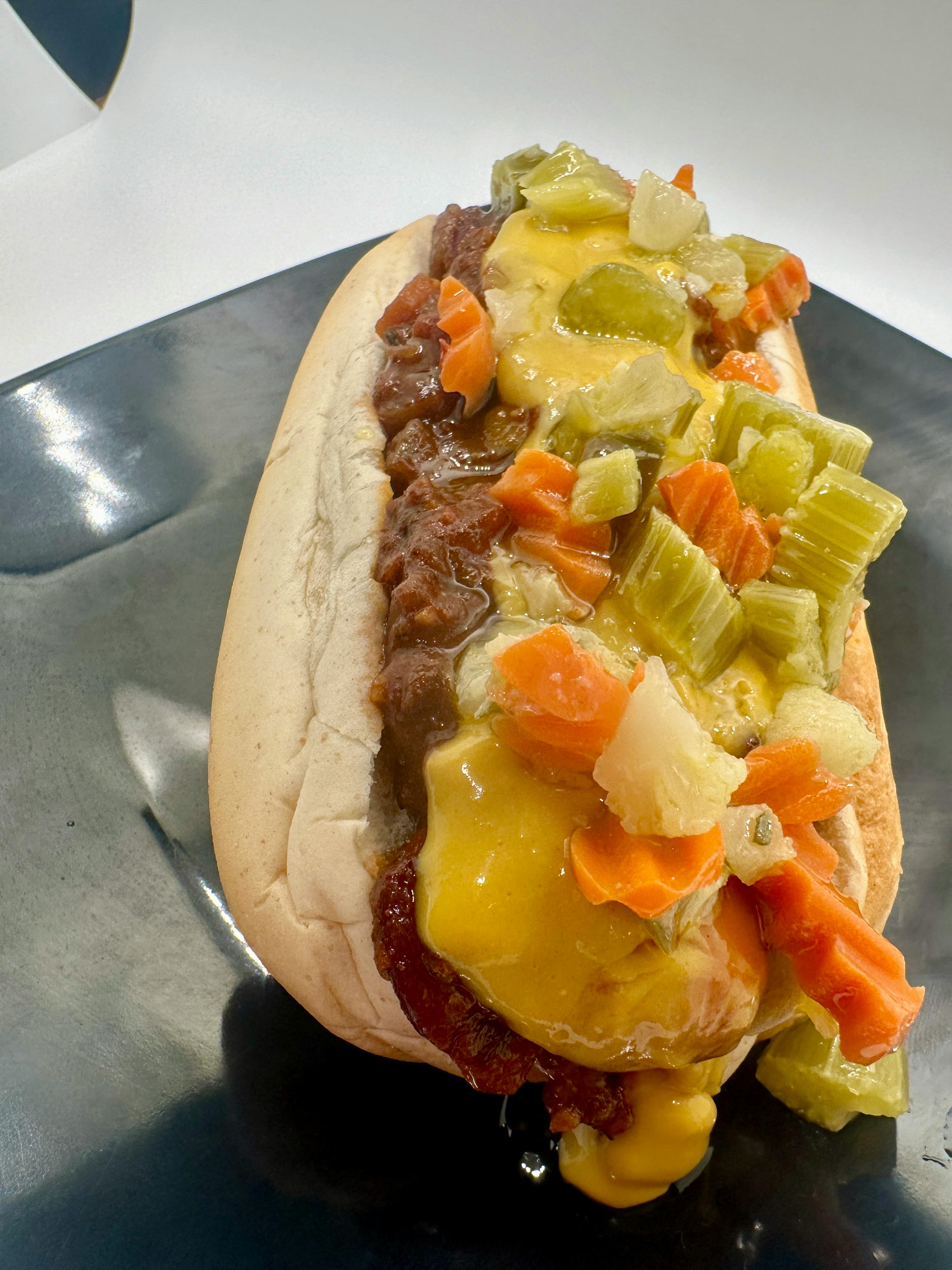 Justveggiez Chili Dog from Justveggiez in Madison, WI