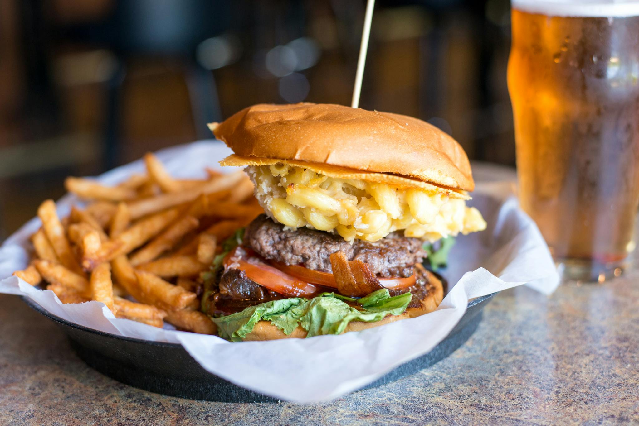 The Mac-n-Cheezy from Brickhouse Craft Burgers & Brews in De Pere, WI