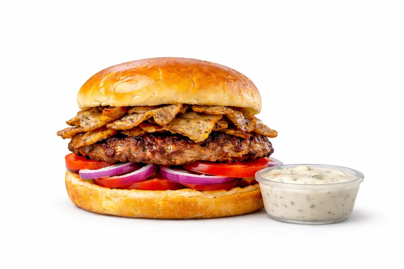 Gyro Burger from The Fatty Patty-Downtown (Food Truck) in Milwaukee, WI