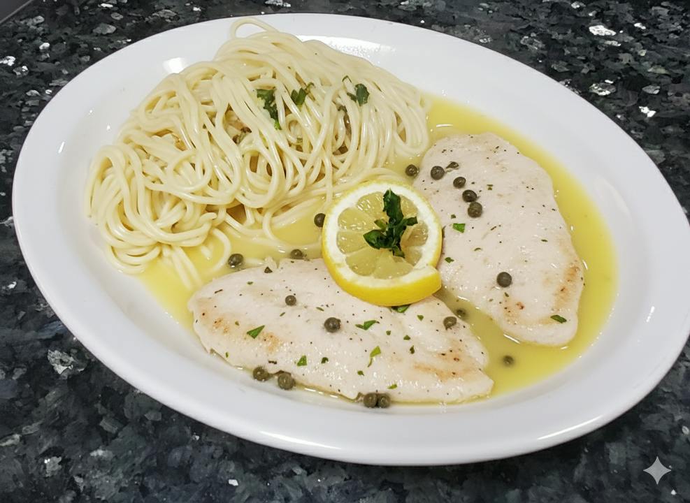Chicken Picatta from 4 Brothers Italian Restaurant & Pizzeria in Delray Beach, FL