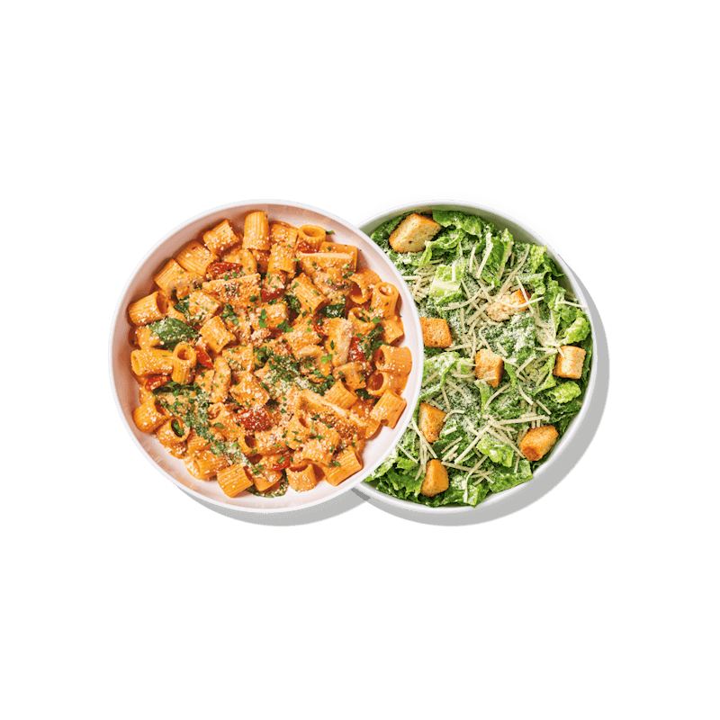 Rigatoni Rosa with Parmesan Chicken Duo - Small Rigatoni Rosa with Parmesan Chicken from Noodles & Company - Green Bay S Oneida St in Green Bay, WI