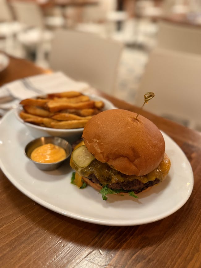 Grass-fed Beef Burger from White Maple Cafe in Ridgewood, NJ