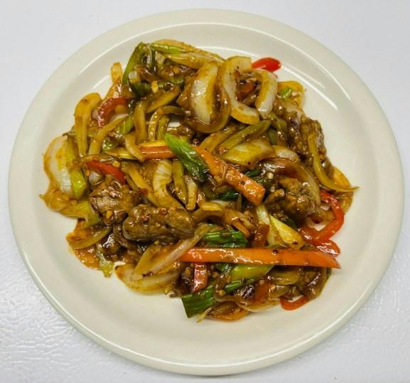 Hot and Spicy Beef from Happy Wok - Elmwood Ave in Middleton, WI