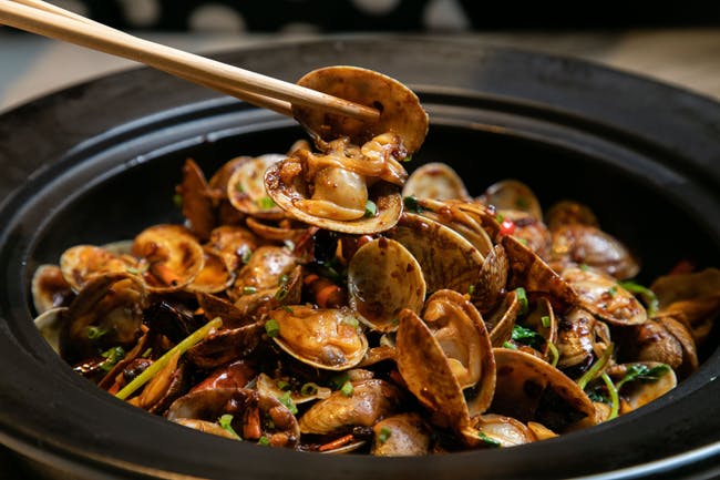 Black Bean Basil Clams ????? from DJ Kitchen in Philadelphia, PA