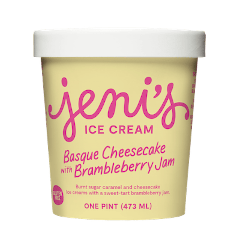 Basque Cheesecake with Brambleberry Jam Ice Cream Pint from Jeni's Splendid Ice Creams - W Randolph St in Chicago, IL