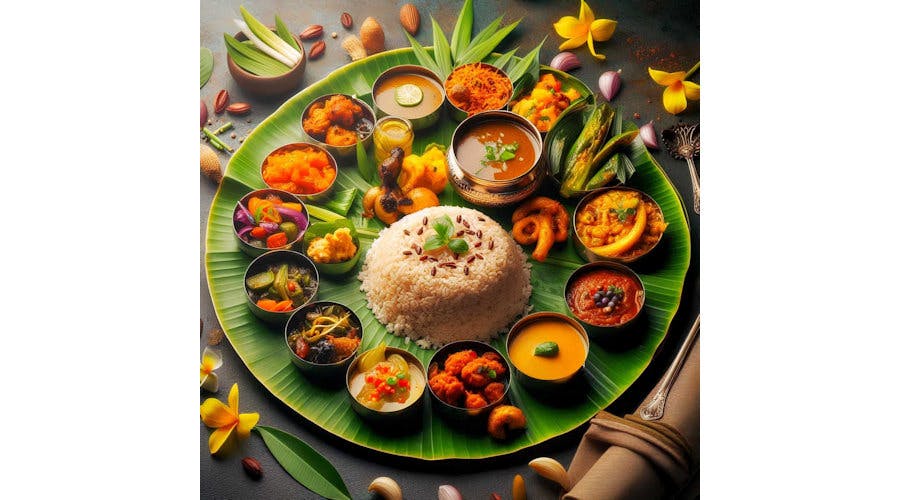 South Indian Vegetarian Thali with Whole Grain Brown Rice (Zero Sugar) from Mothers Kitchen Treats - N Square Dr in High Ridge, MO