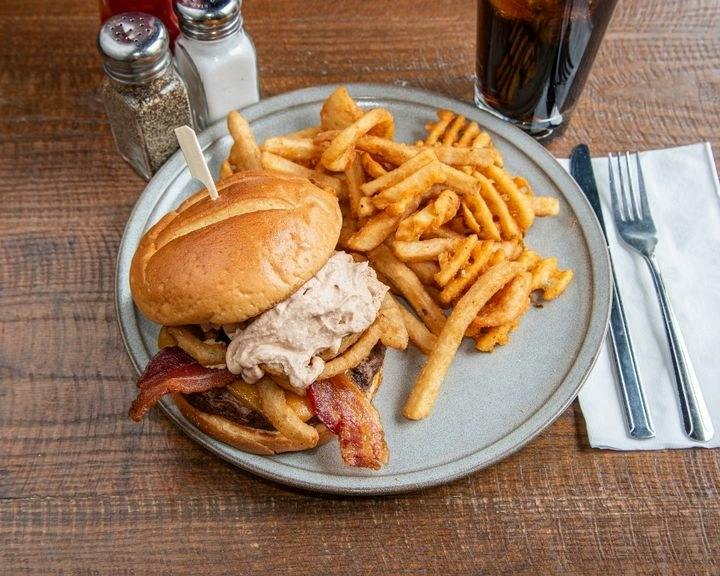 Smokestack Burger from Plank Road Plate + Pour in De Pere, WI