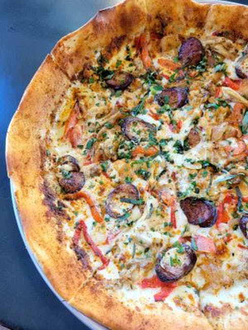 Ragin' Cajun Pizza of Month from Cast Iron Pizza Company in Eau Claire, WI