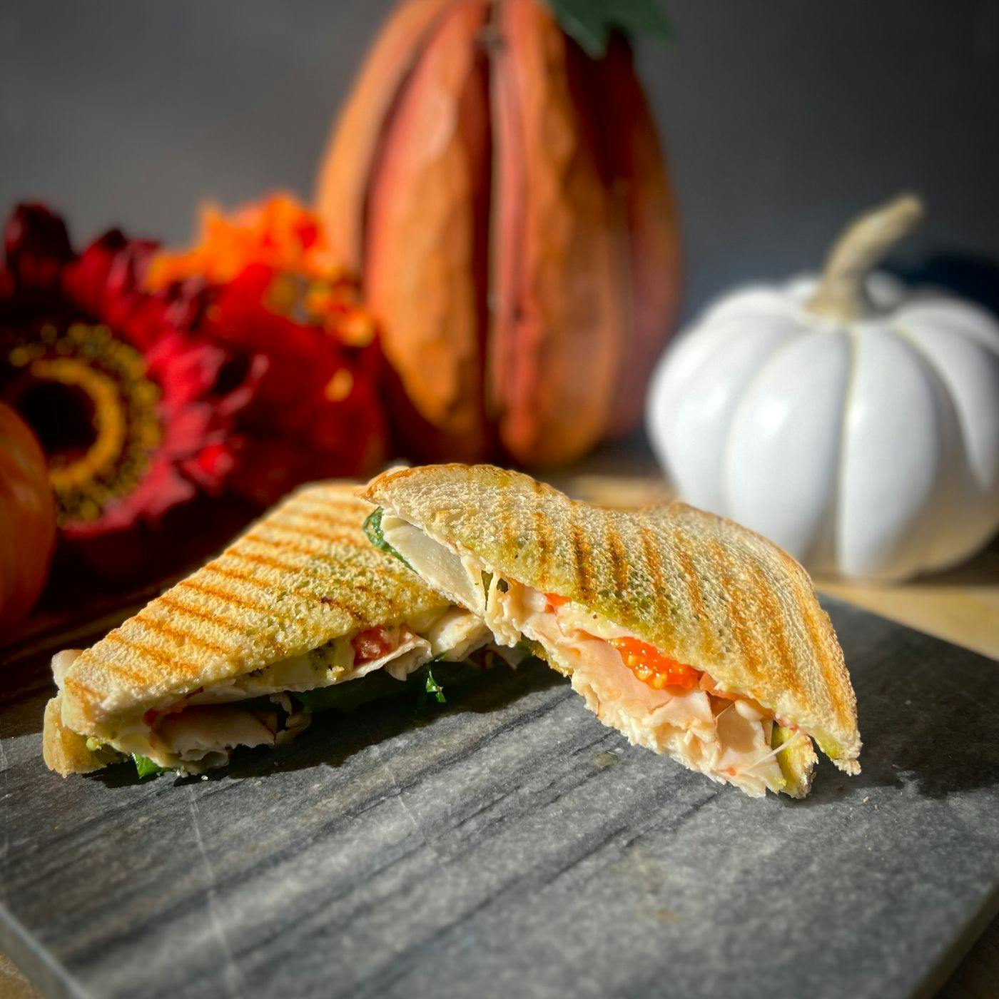 Pesto & Turkey Panini from Wild Roots in Schofield, WI
