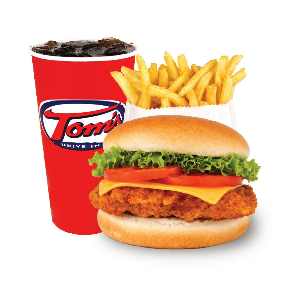 #1 Deluxe Chicken Sandwich Combo from Tom's Drive In in Appleton, WI