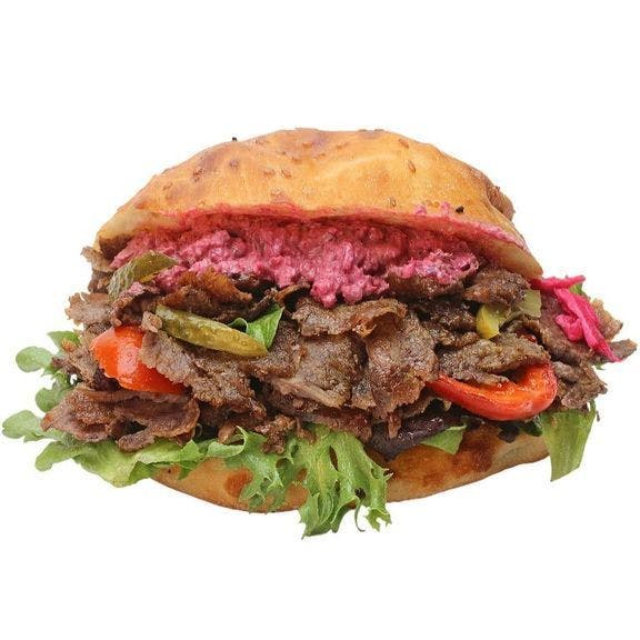 The Pink Sultan Sandwich from DoneRight Doner Kebab in Hoboken, NJ