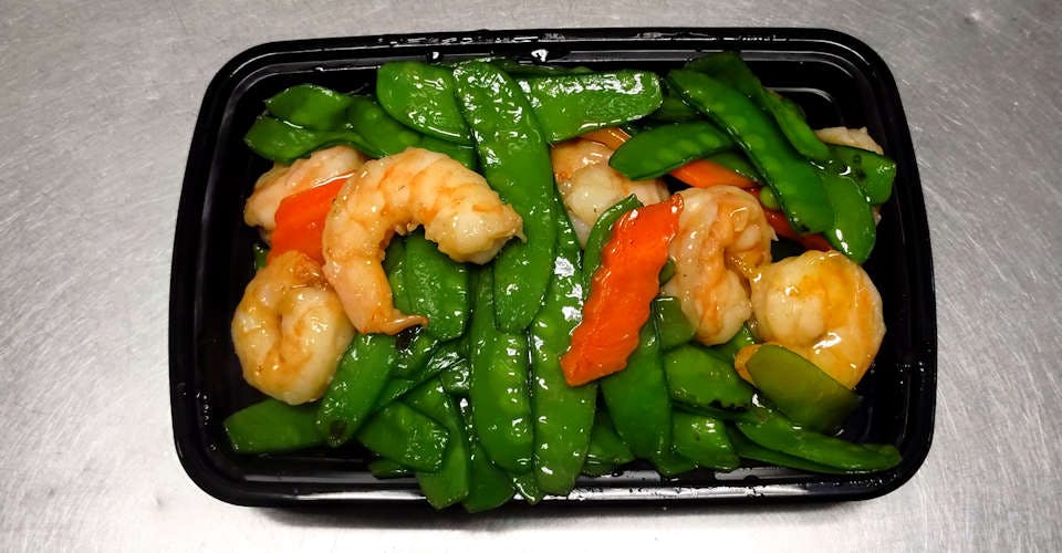 103. Shrimp with Snow Peas from Asian Flaming Wok in Madison, WI