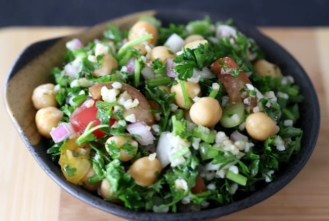 Chickpea Tabboul? Salad from Mezze #1 in Conroe, TX