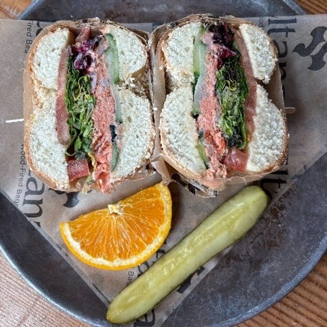 Smoked Salmon Sandwich from Eltana Wood-Fired Bagels - 12th Ave in Seattle, WA
