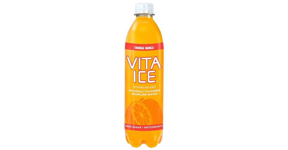 Vita Ice Orange Mango, 17 oz. Bottle from Popp's University BP in Manitowoc, WI