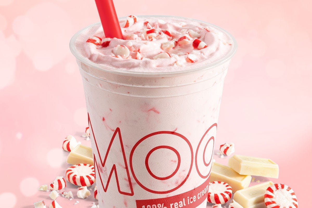 White Chocolate Peppermint Shake from MOOYAH - Tiverton Casino Blvd in Tiverton, RI