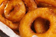 Sack of Onion Rings from Mr. Spots in Ann Arbor, MI