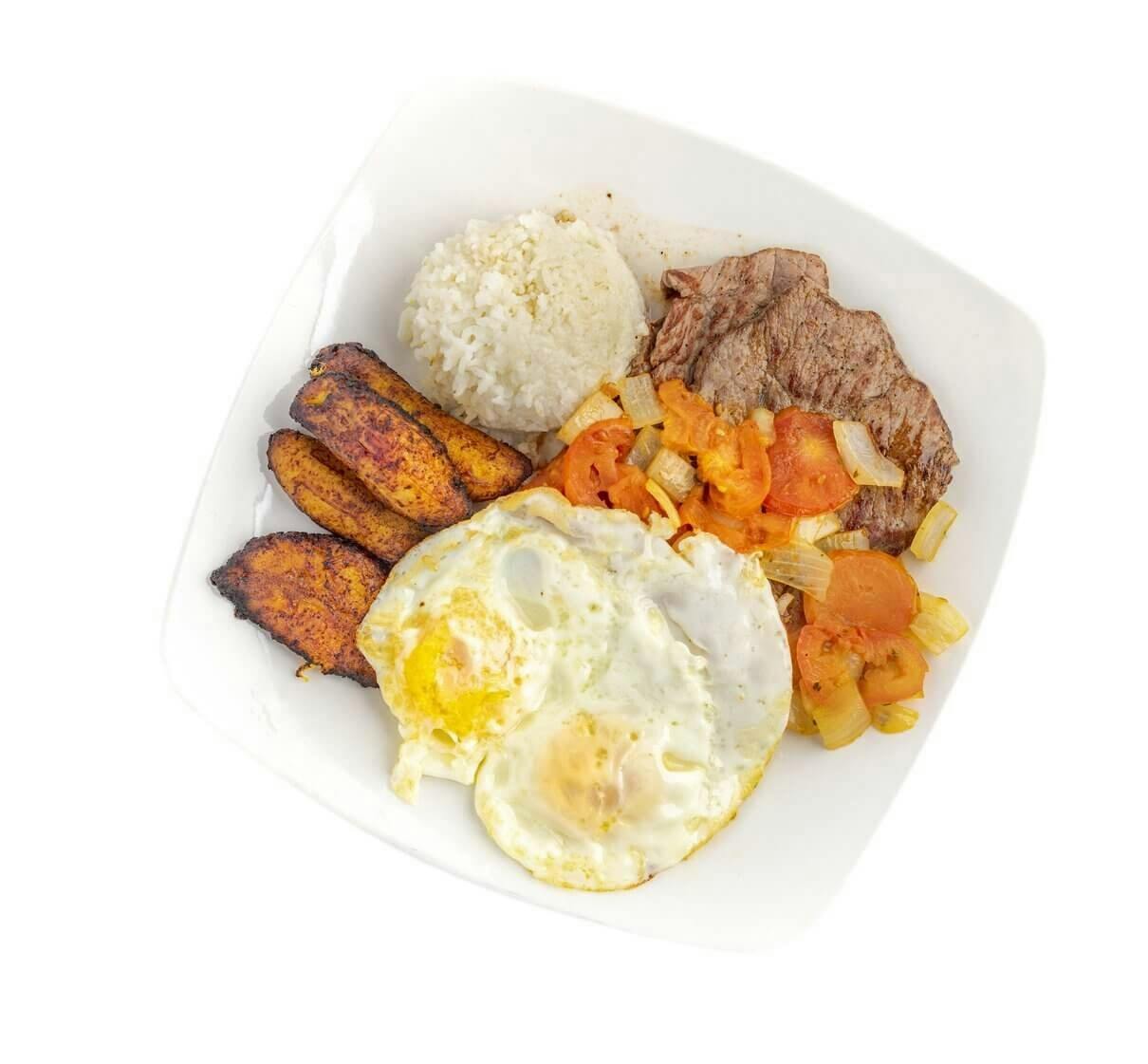 Bistec A Caballo from El Parche Colombiano Restaurant in Seattle, WA