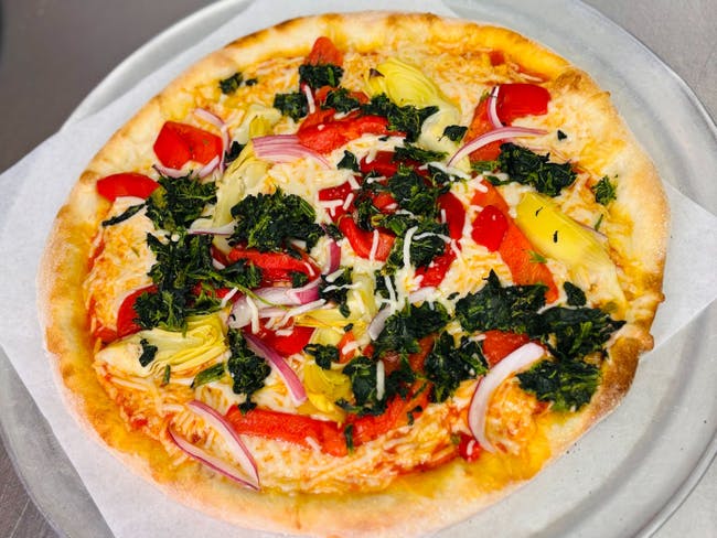 Supreme Dream Veggie Pizza from Rocco's NY Pizza and Pasta - Village Center Cir in Las Vegas, NV