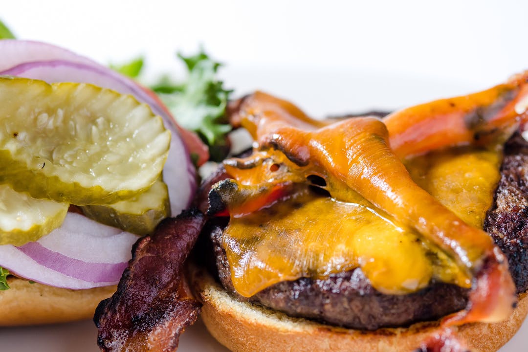 Bacon Chz Burger from The All American Steakhouse & Sports Theater in Parkville, MD