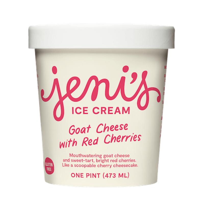 Goat Cheese with Red Cherries Ice Cream Pint from Jeni's Splendid Ice Creams - Westheimer Rd in Houston, TX