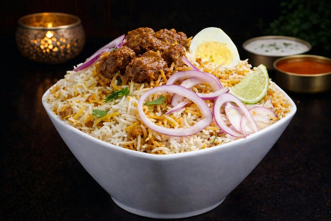 Lamb Boneless Biryani from Rock N Grill Indian Authentic Cuisine & Bar in Round Rock, TX