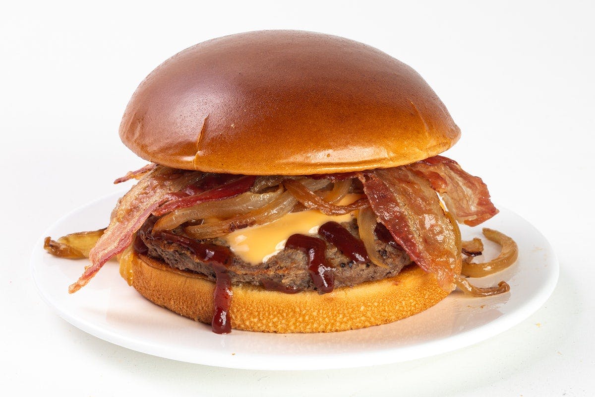 Kansas BBQ Bacon Burger from NASCAR Tenders & Burgers - S Main St in Lindale, TX