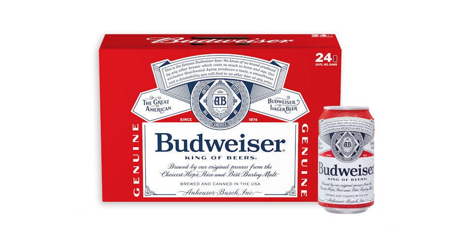 Budweiser: 24 Pack, 12 oz. Cans from Five Corners Liquor & Wine in Cedar Falls, IA