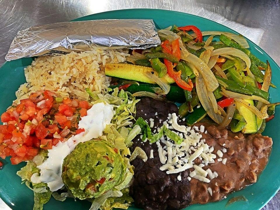 Veggie Fajitas from Silly Serrano Mexican Restaurant in Eau Claire, WI