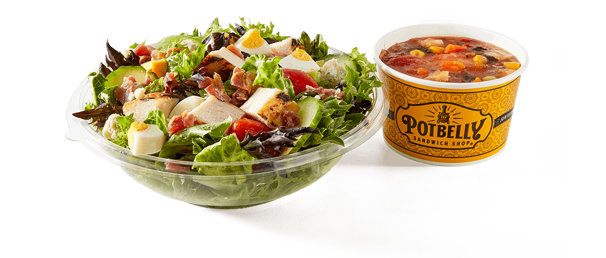 Half Salad + Cup of Soup from Potbelly Sandwich Shop - National Harbor (198) in Oxon Hill, MD