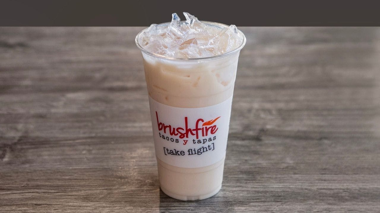 24oz Horchata from Brushfire Tacos y Tapas in Glendale, AZ