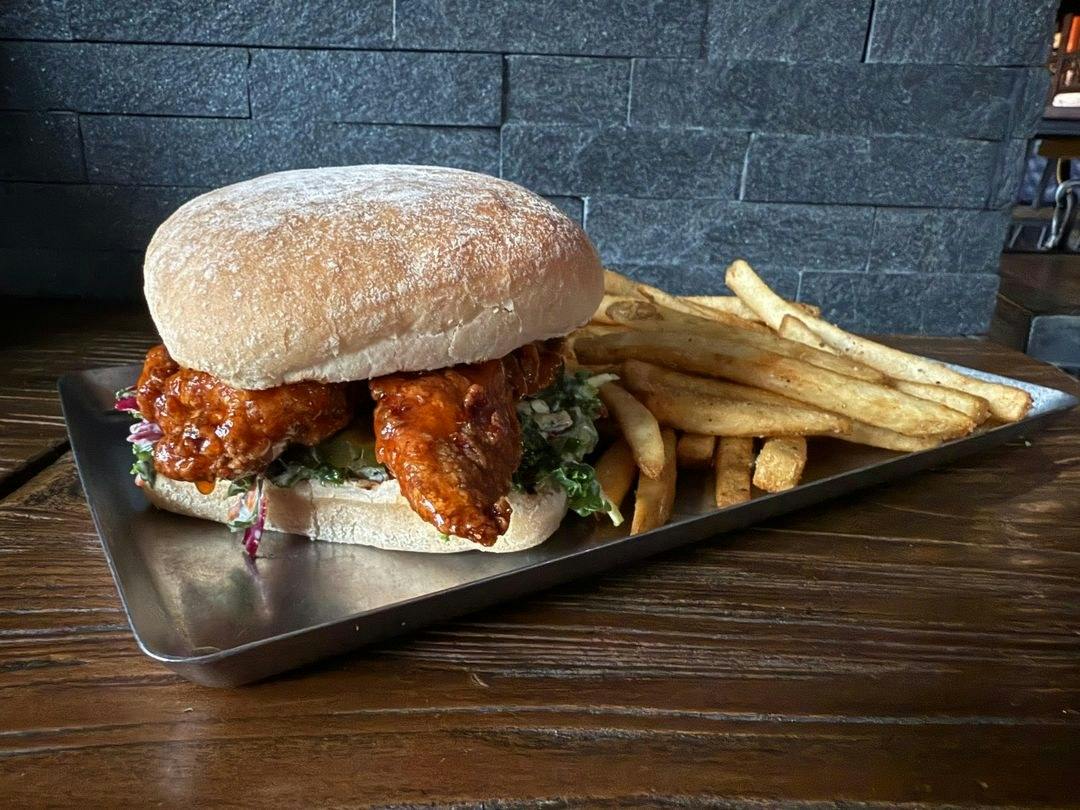 Hot Honey Chicken Sandwich from Drafthouse in Janesville, WI