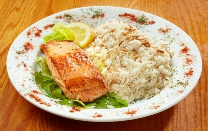 Grilled Salmon from Palm Palace Restaurant in Ann Arbor, MI