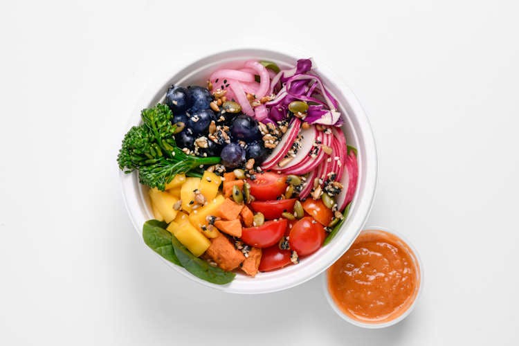 Hearty Rainbow Bowl from Clover Grains and Greens - State St in Madison, WI