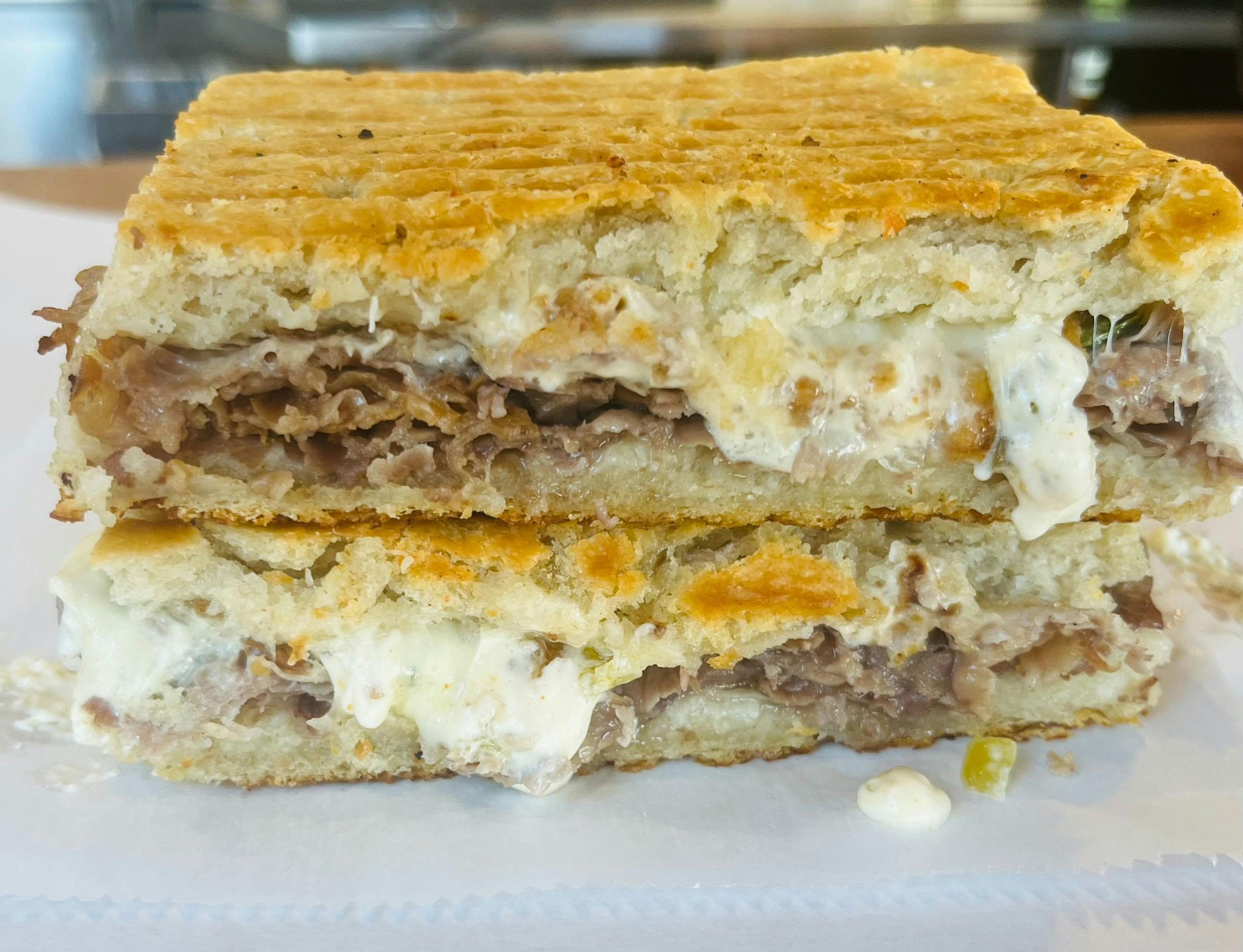 Special Panini- Roast Beef Popper from Arrosto Delicatessen in Sheboygan, WI