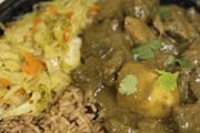 Curry Beef Rice & beans ,cabbage from Taste of the Caribbean 1 - Capitol Heights in Capitol Heights, MD