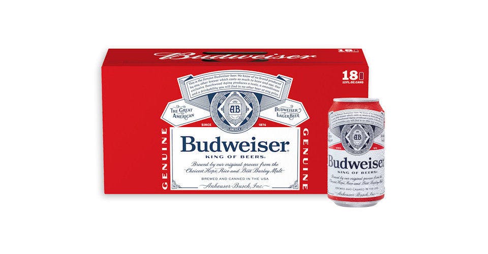 Budweiser: 18 Pack, 12 oz. Cans from Five Corners Liquor & Wine in Cedar Falls, IA