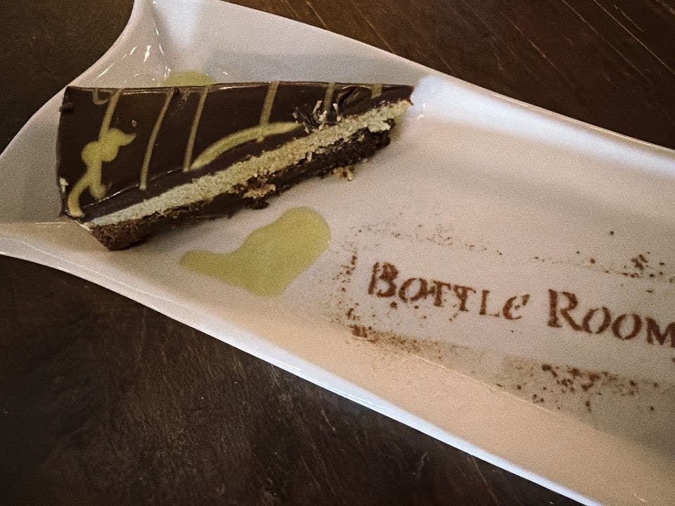 Dubai Chocolate Torte from The Bottle Room in Green Bay, WI